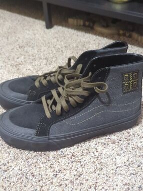 Vans Micheal February High-Top Sneakers in Black and Olive